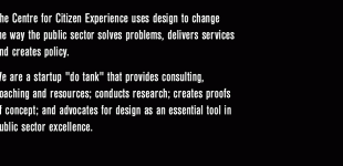 Welcome to the Centre for Citizen Experience